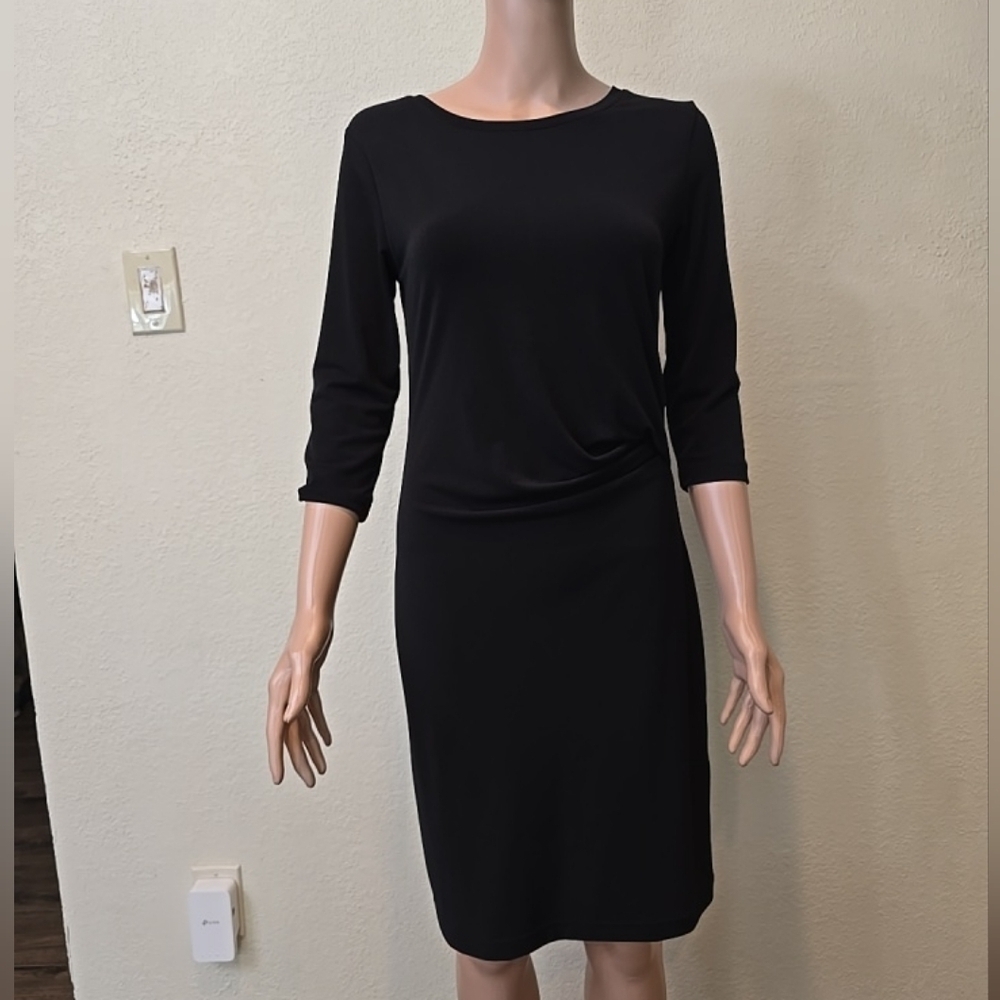 BANANA REPUBLIC Women  DRESS 3/4 Sleeve BLACK  Size Xs